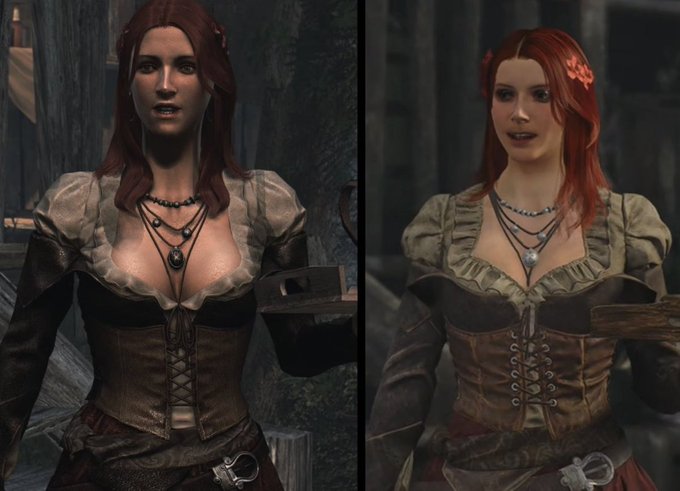 Immagine comparativa virale di Anne Bonny usata nella discussione sul backlash del remake di Black Flag