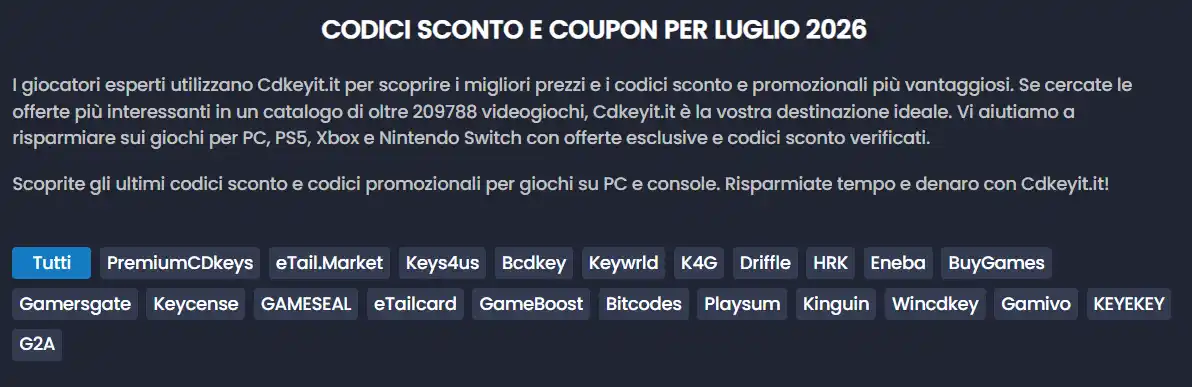 Perché i prezzi sono così bassi su CDkeyIT.it?