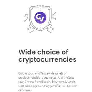Crypto Voucher Bitcoin Caratteristiche