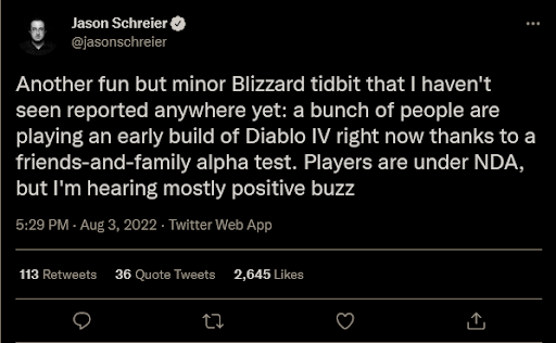 chiave di gioco di Diablo 4 in pre-ordine