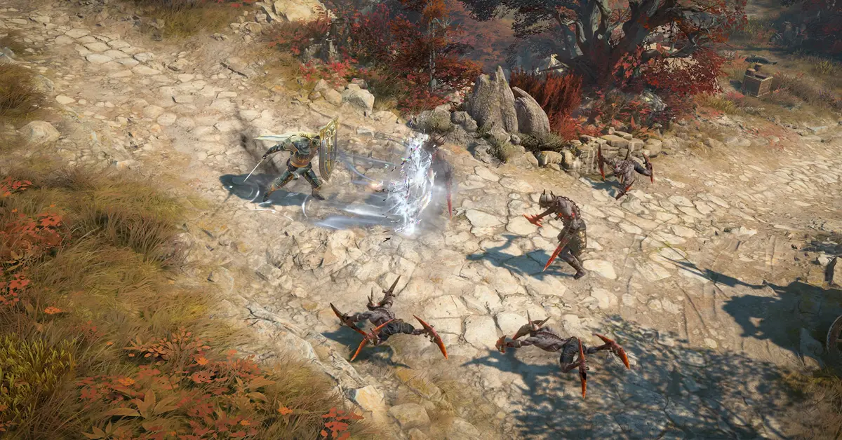 Screenshot del gameplay della nuova classe Paladino in Diablo IV.