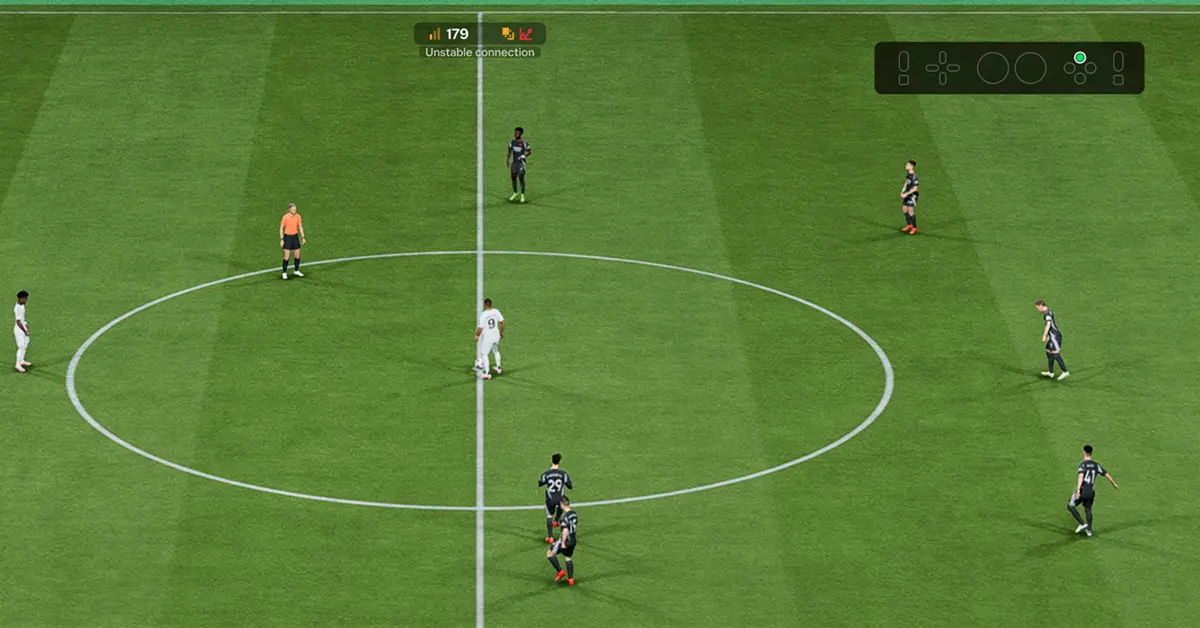 Giocatori di Real Madrid e Manchester City schierati in EA Sports FC 26 sotto i riflettori dello stadio