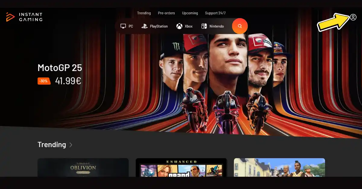 Pagina iniziale di Instant Gaming