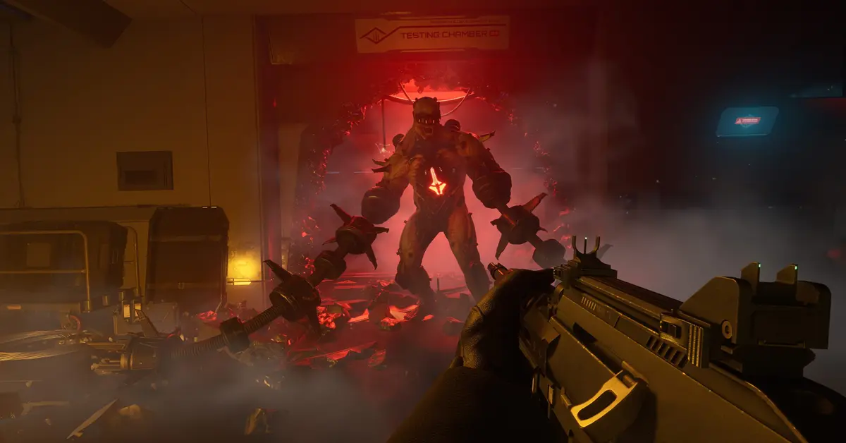Screenshot di gameplay di Killing Floor 3 che mostra i ribelli Nightfall combattere gli Zeds