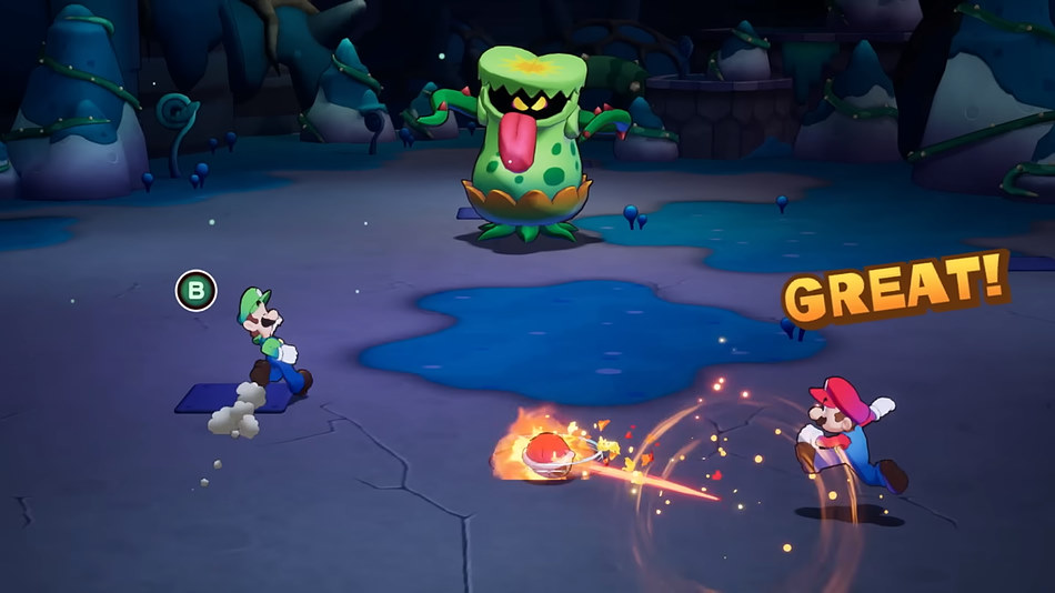 Mario & Luigi: Brothership showcase Attacco Fratello contro un boss