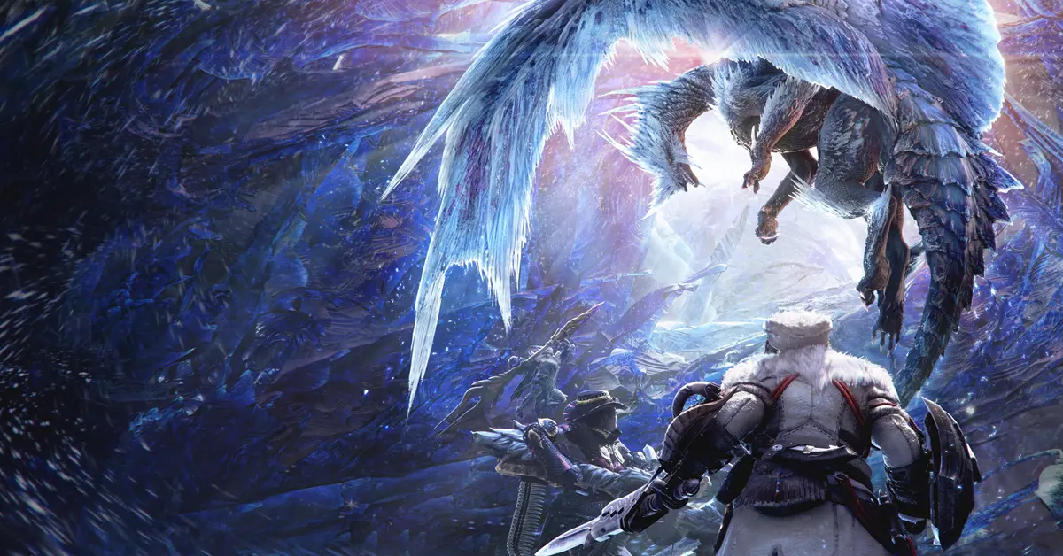 Monster Hunter World Iceborne Velkhana key art
