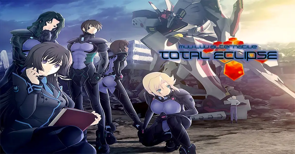 Scena di combattimento TSF in Muv-Luv Alternative Total Eclipse Remastered.