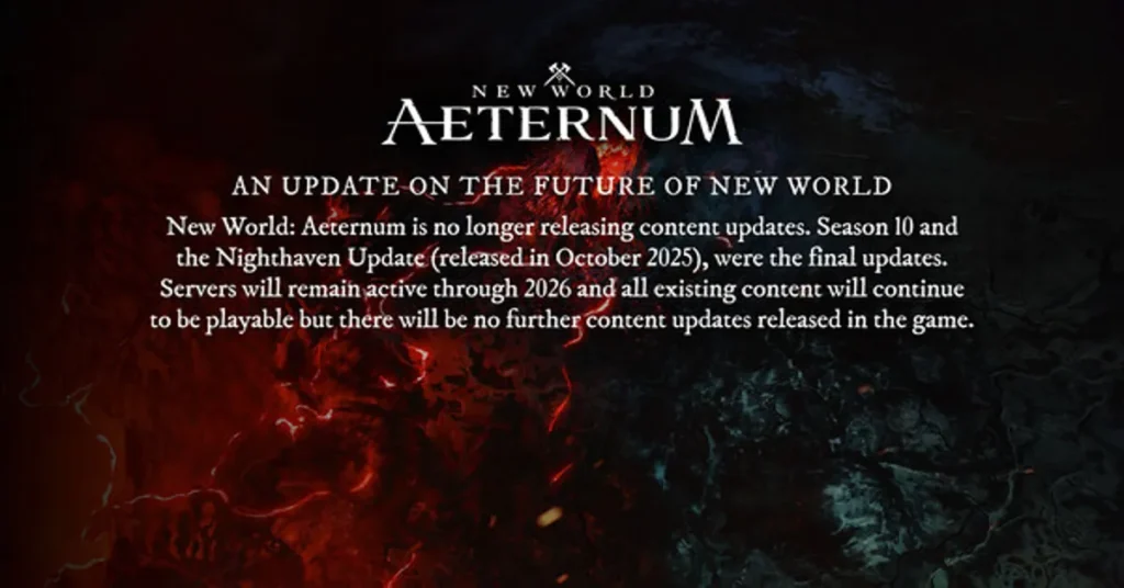 New World Aeternum Ends With Season 10