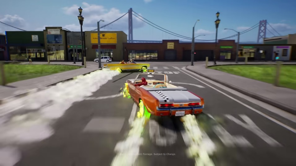 Targa Crazy taxi durante il trailer Power Surge al The  Games Awards 2023
