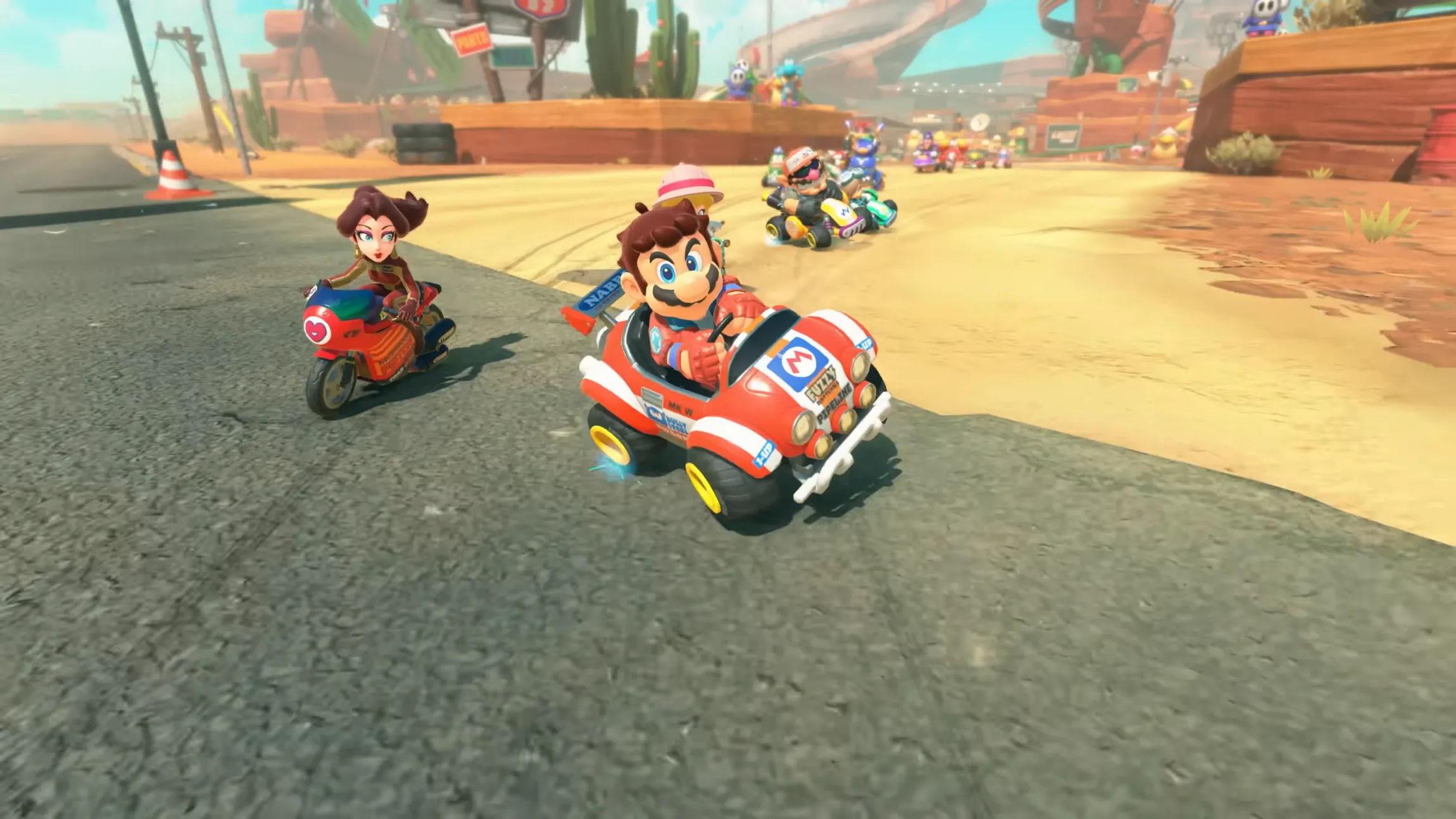 Mario che drifta sul suo kart