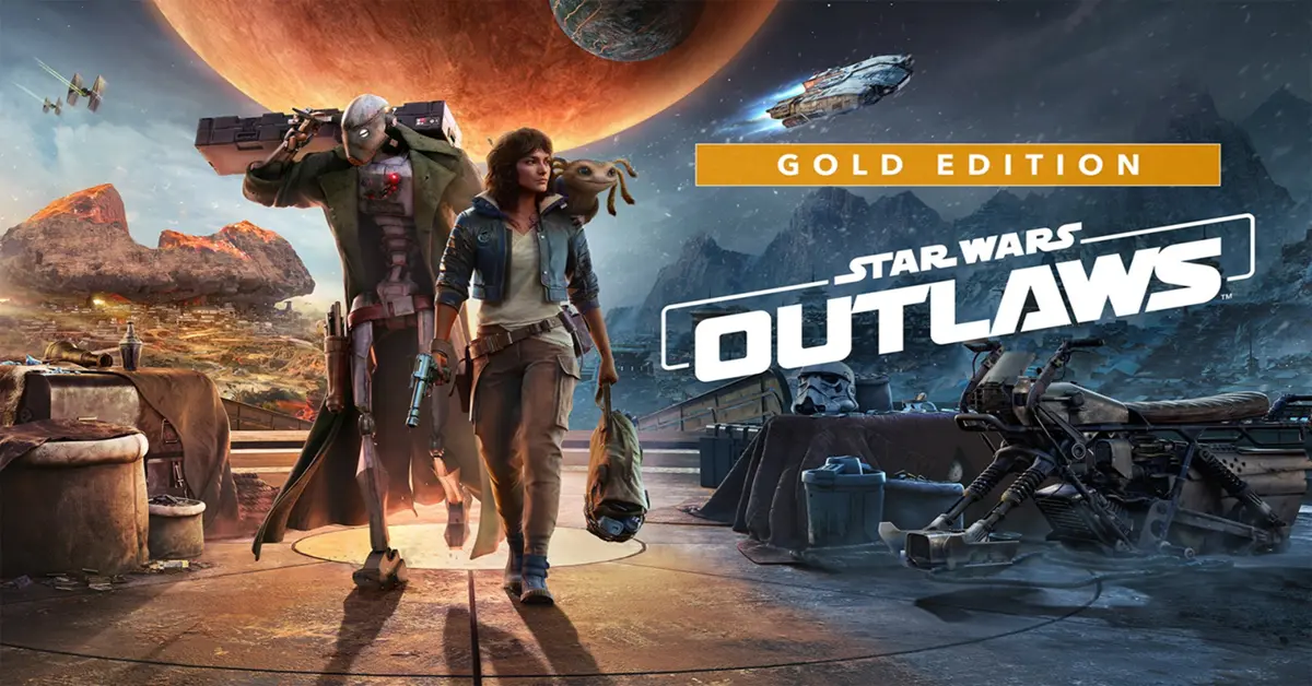 Kay Vess e Nix affrontano la criminalità galattica in Star Wars Outlaws Gold Edition.