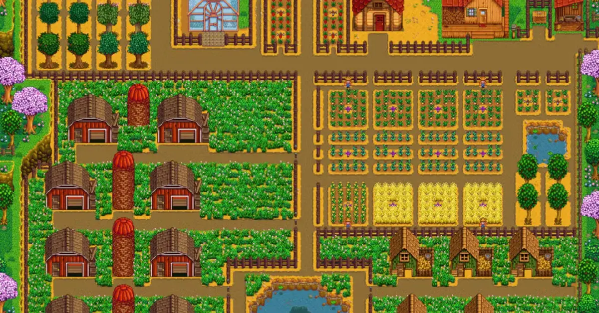 Layout della fattoria di Stardew Valley splendidamente personalizzato