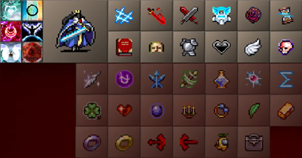 Build del personaggio con evoluzioni late-game in Vampire Survivors.