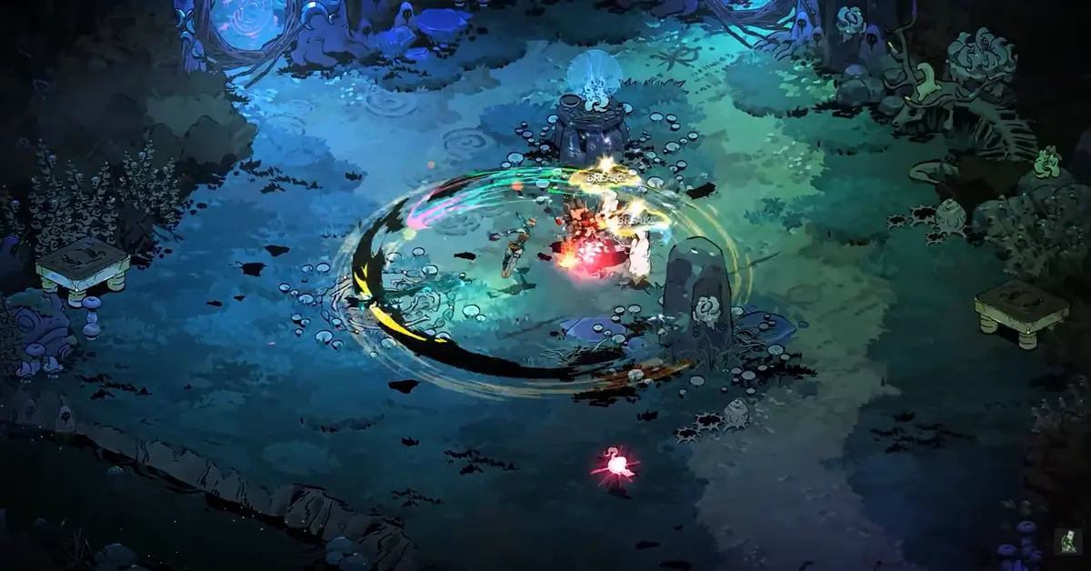 Screenshot del gameplay e dei combattimenti frenetici in Hades II.