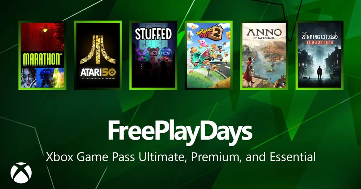 Logo Xbox Game Pass Ultimate con Marathon e i giochi in uscita a marzo