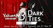 Demo di Yakuza Kiwami 3 e Dark Ties in arrivo il 21 gennaio su PC e console