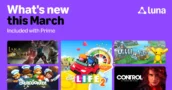 Gioca gratis con Prime: giochi in cloud streaming Luna per marzo 2026