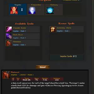 Archaelund - Incantesimi