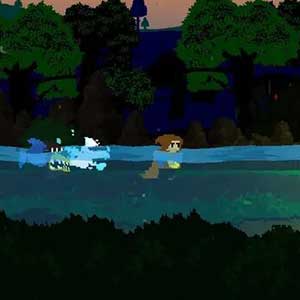 Nuota veloce coccodrillo dietro