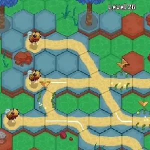 Bee Flowers: Royal Garden - Puzzle esagonale