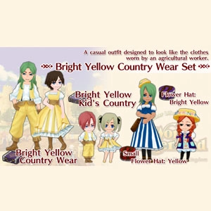 WorldNeverland Elnea Kingdom Bright Yellow Country Wear Set Switch
