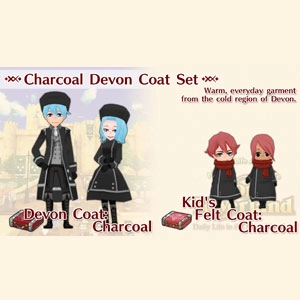 WorldNeverland Elnea Kingdom Charcoal Devon Coat Set