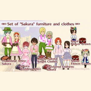 WorldNeverland Elnea Kingdom Set of Sakura furniture and clothes Switch