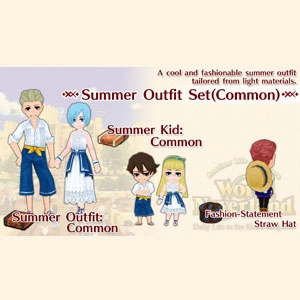 WorldNeverland Elnea Kingdom Summer Outfit Set Common
