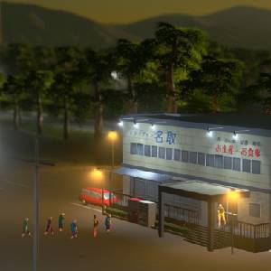 Cities Skylines Content Creator Pack Modern Japan - Stazione di Benzina di Notte