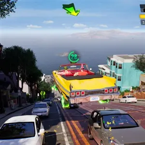 Crazy Taxi World Tour - Car Salti
