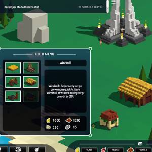 Creo God Simulator - Menu di Costruzione