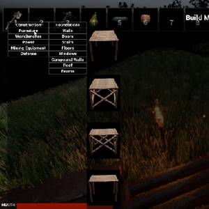 Endure or Perish - Menù di Costruzione