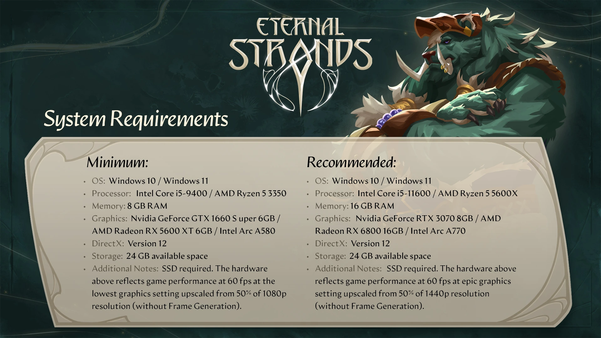 Eternal Strand PC specs Eternal Strand PC specs