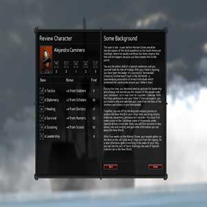 Expeditions Conquistador Creazione del personaggio