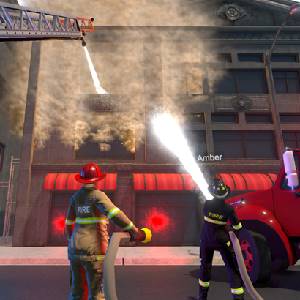 Flashing Lights Police Fire EMS - Edificio in Fiamme