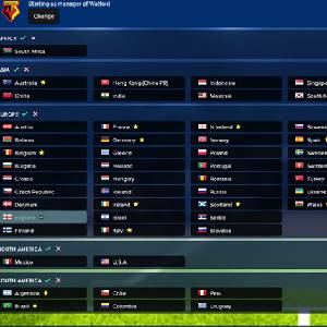 Football Manager Touch 2018 - Paesi