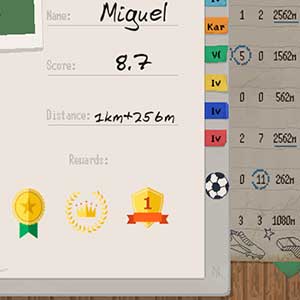 Football Story - Statistiche del personaggio