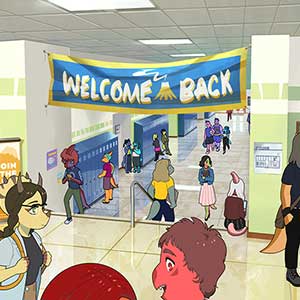 Goodbye Volcano High Corridoi