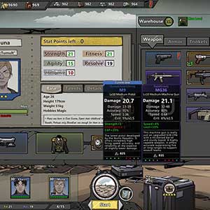 Home Behind 2 - Statistiche e inventario del personaggio