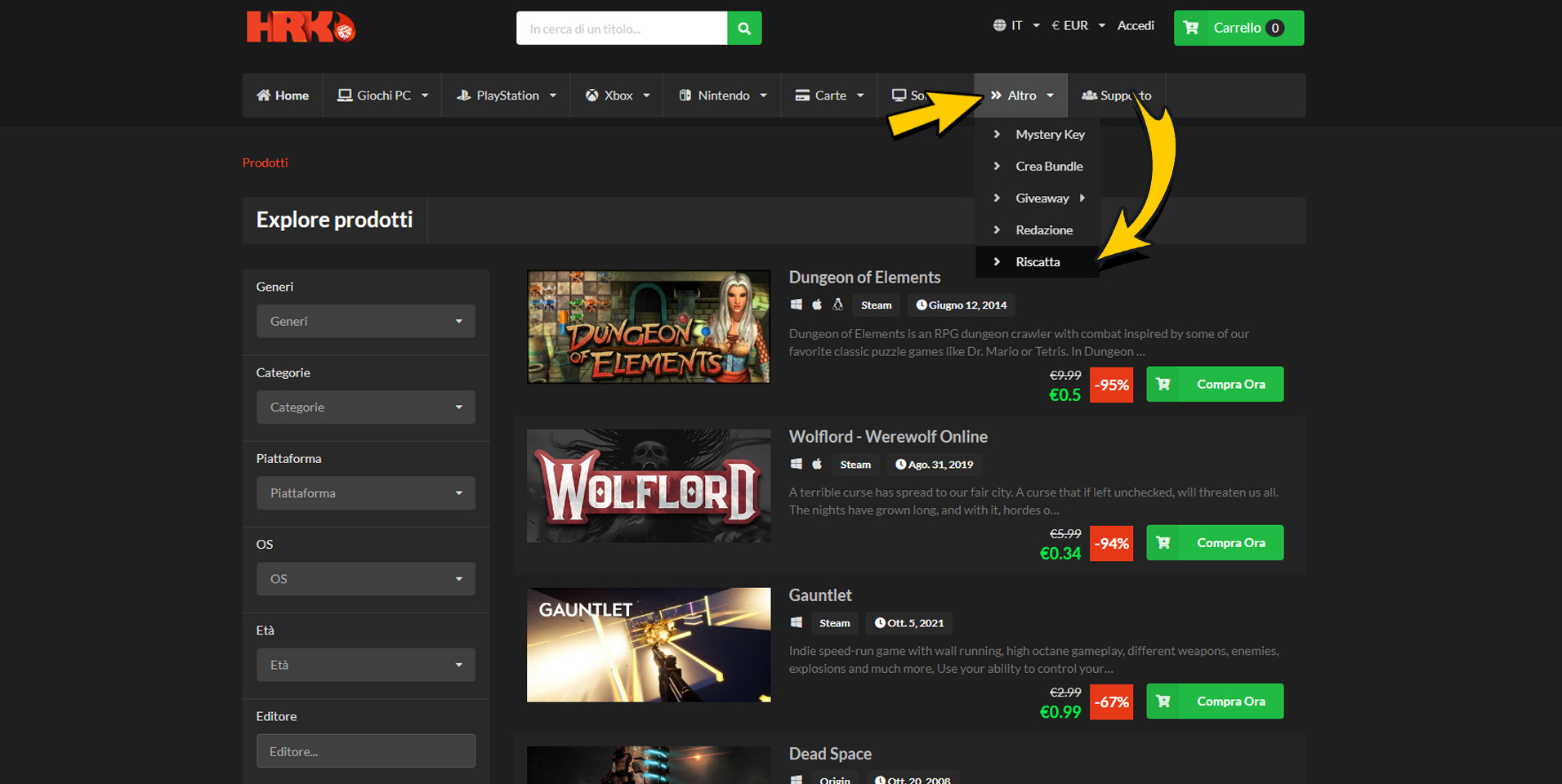 come riscattare un codice sconto su HRK