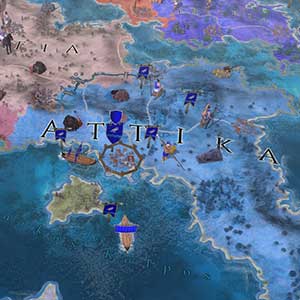 Vista di atticka sulla mappa