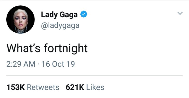 Il famoso tweet di Lady Gaga su Fortnite