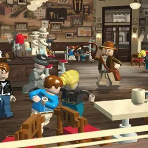 LEGO Indiana Jones 2: The Adventure Continues -  Scena di Arnie’s Diner nel Regno del Teschio di Cristallo