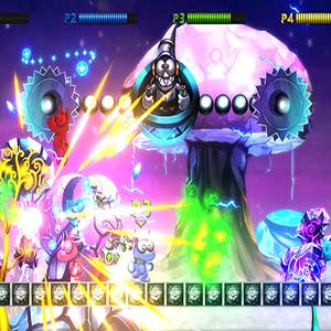 spara sfere di energia in un'onda