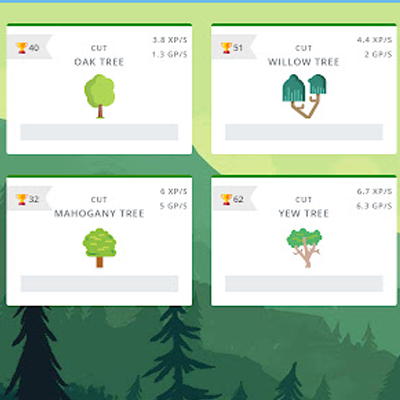 Melvor Idle - Taglio del legno
