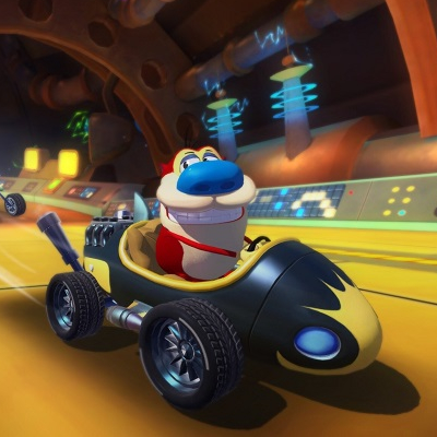 Nickelodeon Kart Racers 3 Slime Speedway - Arnold Shortman, Ren e Stimpy
