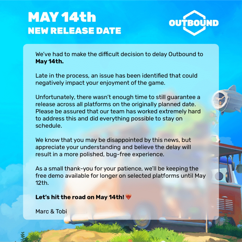 Outbound Delays Release Date