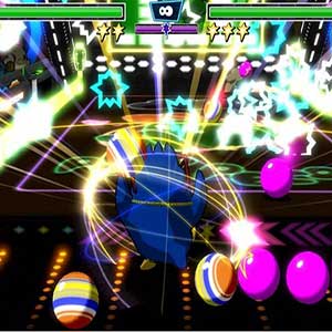 hit by one of the balls