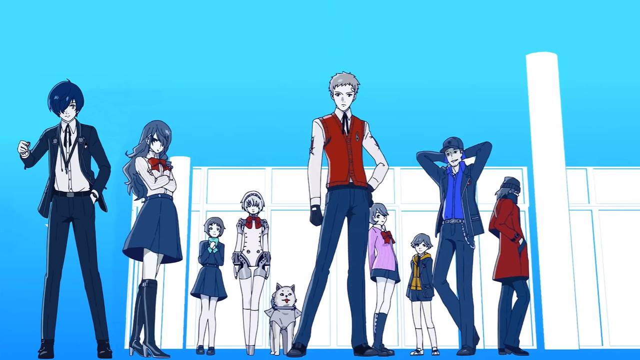 Persona 3 Reload main cast from the op Full Moon Full Life