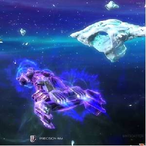 Rebel Galaxy Puntando al Bombardiere DoubleJack